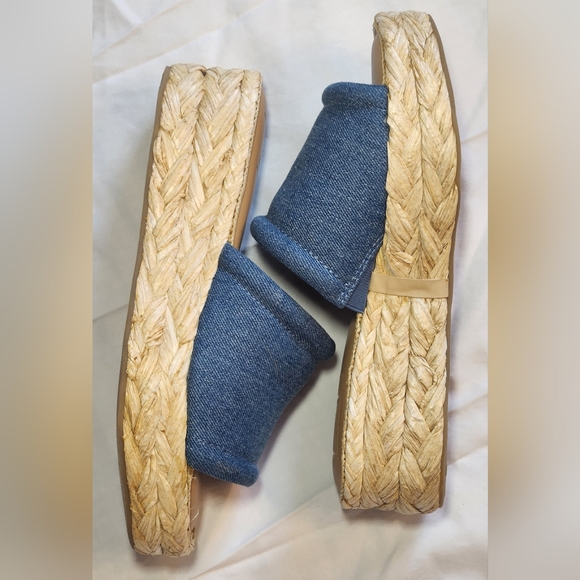 Dolce Vita Chavi platform wedge‎ sandal denim size 8.5 - Picture 1 of 6
